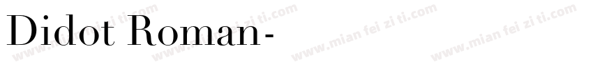 Didot Roman字体转换